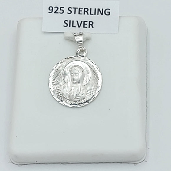 Pendants - 925 Sterling Silver. Our Lady of Guadalupe Face. Virgen Guadalupe.