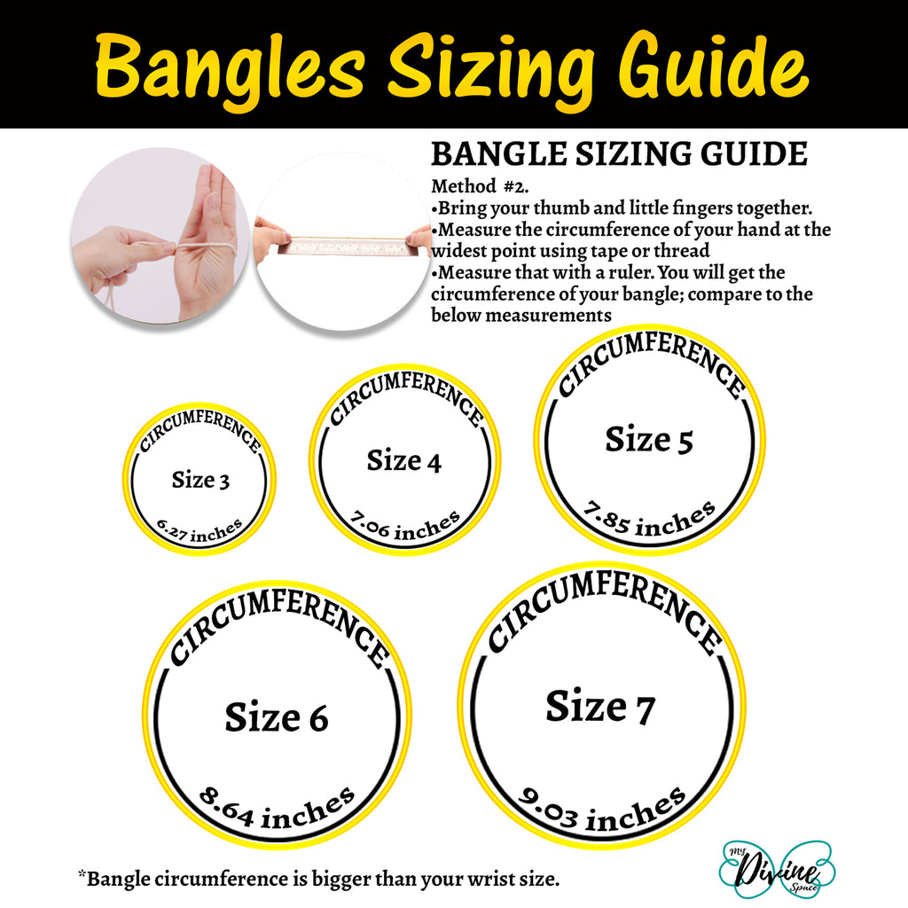 Bangles Sizing Guide. Methods 1 & 2