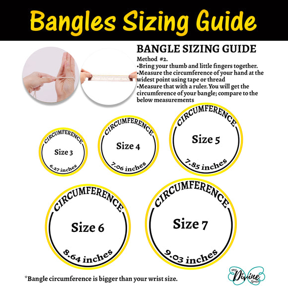 Bangles Sizing Guide. Methods 1 & 2