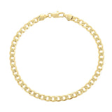 Anklets - 14K Gold Plated. Curb Cuban Style. Premium Q.
