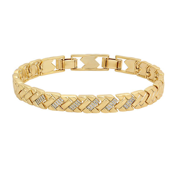 Bracelets - 14K Gold Plated. Snake Chain. 8mm W. *Premium Q*