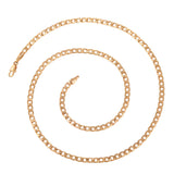 Chains - 18k Gold Plated. Curb Style - 4mm W - 24in L *Premium Q*