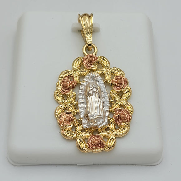 Pendants - Tri Color Gold Plated. Our Lady of Guadalupe.
