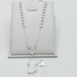 Rosary - 925 Sterling Silver. Our Lady of Guadalupe Rosary Necklace Rosario Virgen Guadalupe