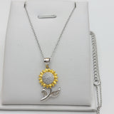 Necklaces - 925 Sterling Silver. Sunflower - Girasol.
