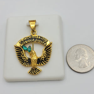 Necklace - Stainless Steel Gold Plated. Dove - Pendant. (Optional Pendant Only) *Premium Q*