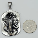 Necklace - Stainless Steel. Cobra Snake Pendant. (Optional Pendant Only) *Premium Q*