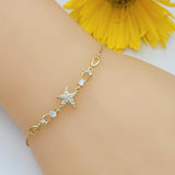 Bracelets - 14K Gold Plated. Starfish Adjustable. Estrella de Mar. *Premium Q*