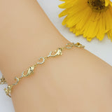 Bracelets - 14K Gold Plated. Dolphins Bracelet.  *Premium Q*