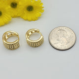 Earrings - 14K Gold Plated. Huggies Hoops. *Premium Q*