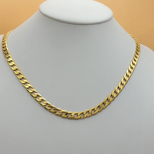 Chains - 24k Gold Plated. Curb Style - 8mm W - 24in L *Premium Q*