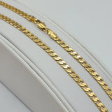 Chains - 24k Gold Plated. Figaro Style - 5mm W - 24in L *Premium Q*
