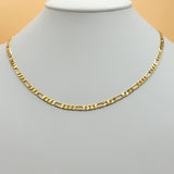 Chains - 24k Gold Plated. Figaro Style - 5mm W - 24in L *Premium Q*