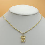 Necklace - 14K Gold Plated. Little Bear - Oso - Pendant. (Optional Pendant Only) *Premium Q*