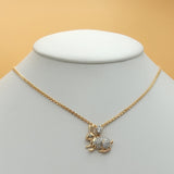 Necklace - 18K Gold Plated. Rabbit with crystals (Optional Pendant Only). *Premium Q*
