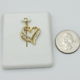 Necklace - 14K Gold Plated. Double Heart Pendant. (Optional Pendant Only) *Premium Q*