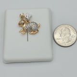 Necklace - 18K Gold Plated. Rabbit with crystals (Optional Pendant Only). *Premium Q*