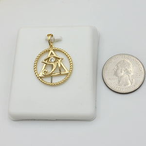 Necklace - 14K Gold Plated. Eye of Horus Pendant. (Optional Pendant Only) *Premium Q*