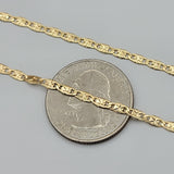 Chains - 14K Gold Plated. Mariner Style Star - 2.5mm W - Different Sizes. (PACK OF 6)