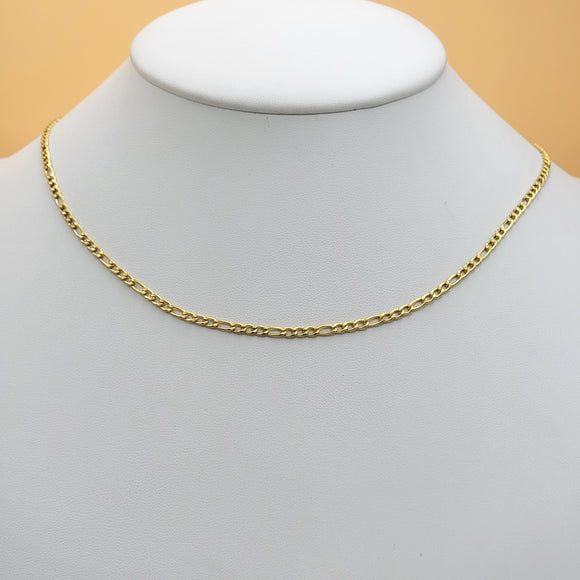 Chains - Stainless Steel Gold Plated. Figaro 3mm - 20