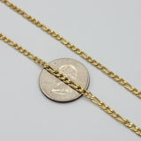 Chains - Stainless Steel Gold Plated. Figaro 3mm - 20" (PACK OF 3)