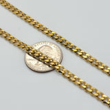 Chains - Stainless Steel Gold Plated. Cuban 4mm - 24"