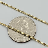 Chains - 14K Gold Plated. Cylinder Style - 1.5mm W - 18in L *Premium Q*
