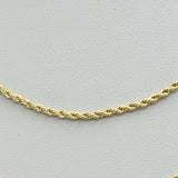 Chains - 14k Gold Plated. Rope Style - 2mm W - Different Sizes Available *Premium Q*