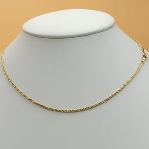 Chains - 14K Gold Plated. Roc Style - 2mm W - 18in L *Premium Q*