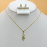 Sets - 14K Gold Plated.  Infinity Greek Design - Chain - Earrings Set. *Premium Q*