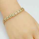 Bracelets - 14K Gold Plated. Snake Chain. 8mm W. *Premium Q*