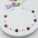 Bracelets - 925 Sterling Silver. Red eyes