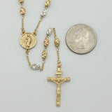 CLOSEOUT* Rosary - Tri Color Gold Plated. Saint Jude. San Judas.