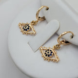 Sets - 18K Gold Plated. Blue Crystals Eyes. Necklace - Pendant *Premium Q*