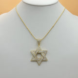 Necklace - 14K Gold Plated. Star of David - Pendant & Chain. (Optional Pendant Only) *Premium Q*