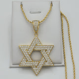 Necklace - 14K Gold Plated. Star of David - Pendant & Chain. (Optional Pendant Only) *Premium Q*