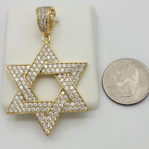 Necklace - 14K Gold Plated. Star of David - Pendant & Chain. (Optional Pendant Only) *Premium Q*