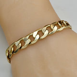 Bracelets - 14K Gold Plated. Curb Cuban 10mm Link Chain. *Premium Q*