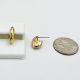 Earrings - Stainless Steel. 14K Gold Plated. Teardrop. *Premium Q*