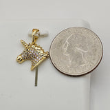 Pendants - 14K Gold Plated. Unicorn. Unicornio.  *Premium Q*
