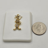 Pendants - 14K Gold Plated. rabbit with crystals. *Premium Q*