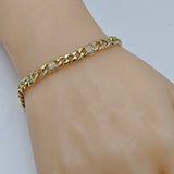 Bracelets - 14K Gold Plated. Curb Cuban 7mm Link Chain. *Premium Q*