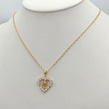 Sets - 18K Gold Plated. Our Lady Guadalupe. Heart Necklace - Pendant - Earrings *Premium Q*
