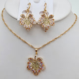 CLOSEOUT* Sets - 18K Gold Plated. Leaves - Leaf. Pendant - Chain - Earrings *Premium Q*