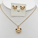CLOSEOUT* Sets - 18K Gold Plated. Panda Bear Set For Kids Girls. *Premium Q*