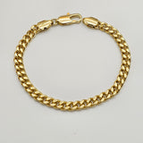 Bracelets - 14K Gold Plated. Cuban Curb Link Chain Bracelet - 5.5mm *Premium Q*