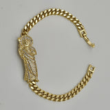 Bracelets - 14K Gold Plated. Saint Jude. San Judas. 6mm W - 7.5in L