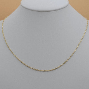 Chains - 14K Gold Plated. 24 in. Singapore Style. *Premium Q* (Pack of 3)