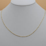 Chains - 14K Gold Plated. 24 in. Singapore Style. *Premium Q* (Pack of 3)