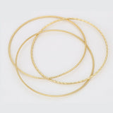 CLOSEOUT* Bangles - 14K Gold Plated. Bracelets. Set of 3 Intertwined Bracelets